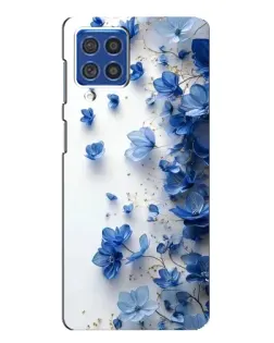 Чехол для Samsung Galaxy F62 с картинкой «Голубой цветочный каскад»
