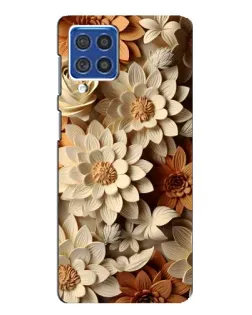 Чехол для Samsung Galaxy F62 с картинкой «Бежевый флористический декор»