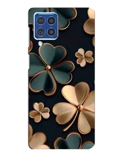 Чехол для Samsung Galaxy F62 с картинкой «Клевер в золоте»