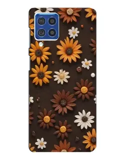 Чехол для Samsung Galaxy F62 с картинкой «Узор из маленьких подсолнухов»