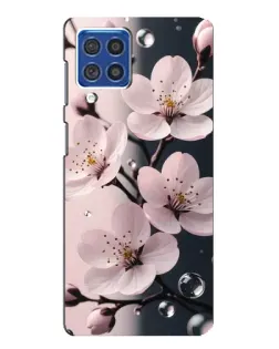 Чехол для Samsung Galaxy F62 с картинкой «Нежная сакура и капли»