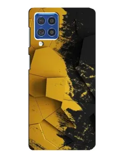 Чехол для Samsung Galaxy F62 с картинкой «Золотые осколки геометрии»