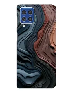 Чехол для Samsung Galaxy F62 с картинкой «Цветные волны каньона»