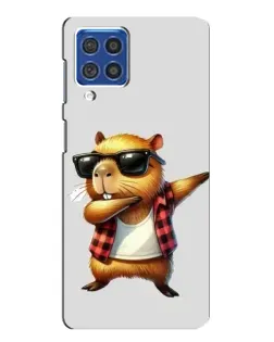Чехол для Samsung Galaxy F62 с картинкой «Капибара рэпер даб»