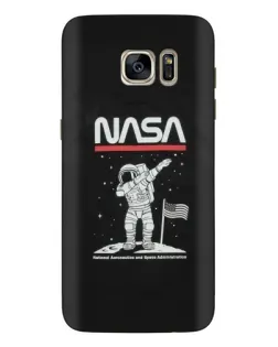 Чехол для Samsung Galaxy S7 Edge (G935) с картинкой «NASA — шагаем по Луне»