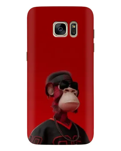 Чехол для Samsung Galaxy S7 Edge (G935) с картинкой «Bored Ape в красном»