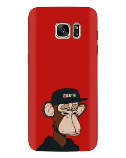 Чехол для Samsung Galaxy S7 Edge (G935) с картинкой «Bored Ape — красный фон»
