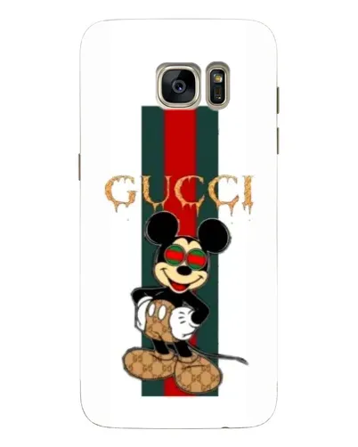 Чехол для Samsung Galaxy S7 Edge (G935) с картинкой «Микки Маус Gucci — полосы»