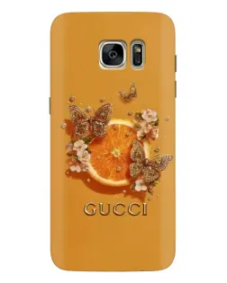 Чехол для Samsung Galaxy S7 Edge (G935) с картинкой «Gucci — золотые бабочки» Чехол для Samsung Galaxy S7 Edge (G935) с картинкой «Gucci — золотые бабочки»