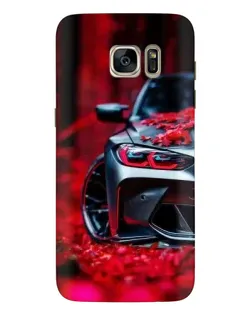 Чохол для Samsung Galaxy S7 Edge (G935) з картинкою «Спортивна BMW та квіти»