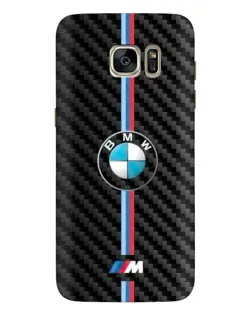 Чохол для Samsung Galaxy S7 Edge (G935) з картинкою «Емблема BMW та карбон»