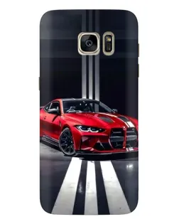 Чохол для Samsung Galaxy S7 Edge (G935) з картинкою «Червона BMW на дорозі»
