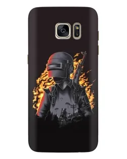Чохол для Samsung Galaxy S7 Edge (G935) з картинкою «PUBG — вогняний силует»