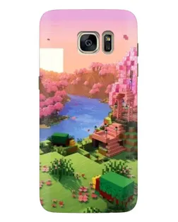 Чохол для Samsung Galaxy S7 Edge (G935) з картинкою «Рожеве дерево Minecraft»