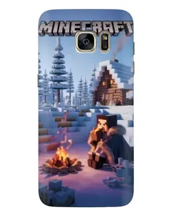 Чохол для Samsung Galaxy S7 Edge (G935) з картинкою «Зимовий Minecraft»