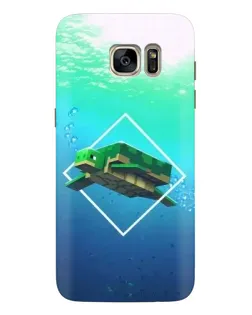 Чохол для Samsung Galaxy S7 Edge (G935) з картинкою «Черепаха Minecraft»