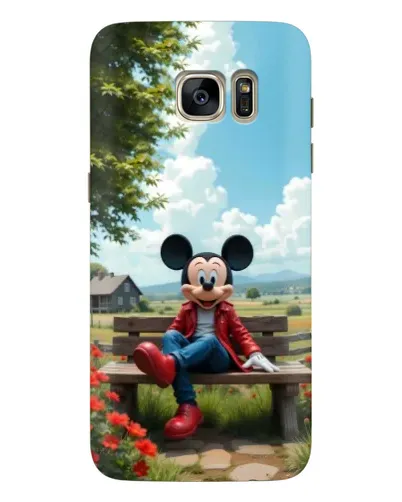Чехол для Samsung Galaxy S7 Edge (G935) с картинкой «Микки на скамейке»