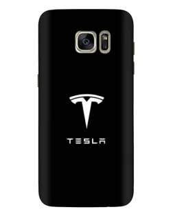 Чохол для Samsung Galaxy S7 Edge (G935) з картинкою «Tesla White Logo»