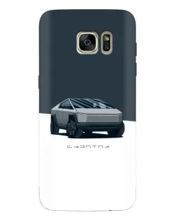 Чохол для Samsung Galaxy S7 Edge (G935) з картинкою «Сріблястий Cybertruck Tesla»