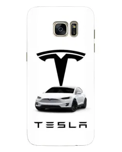 Чохол для Samsung Galaxy S7 Edge (G935) з картинкою «Tesla White Style»
