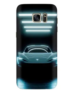 Чохол для Samsung Galaxy S7 Edge (G935) з картинкою «Tesla в неоні»