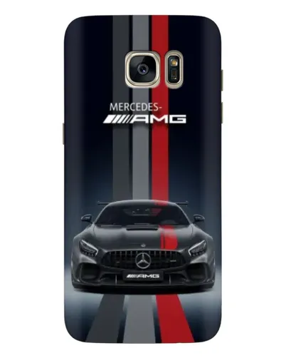 Чехол для Samsung Galaxy S7 Edge (G935) с картинкой «Mercedes — белый карбон»