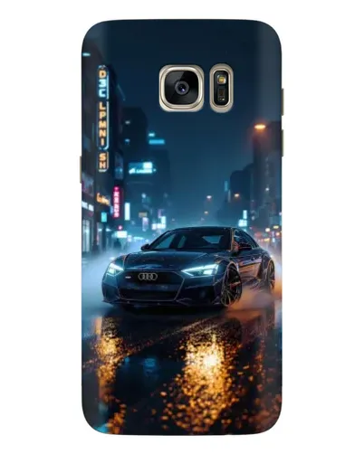Чехол для Samsung Galaxy S7 Edge (G935) с картинкой «Ночной город и Audi»