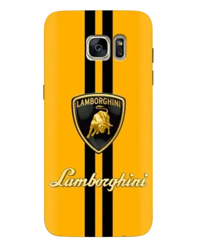 Чехол для Samsung Galaxy S7 Edge (G935) с картинкой «Lamborghini Stripe желтый»