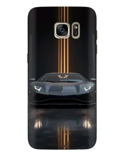 Чохол для Samsung Galaxy S7 Edge (G935) з картинкою «Lamborghini золоті лінії»