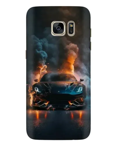 Чехол для Samsung Galaxy S7 Edge (G935) с картинкой «Lamborghini дымная эстетика»