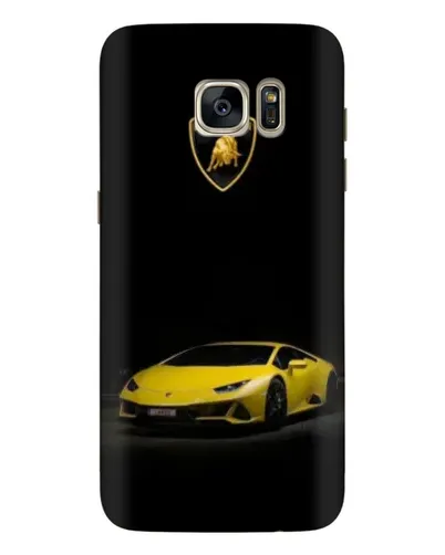 Чехол для Samsung Galaxy S7 Edge (G935) с картинкой «Lamborghini желтый акцент»