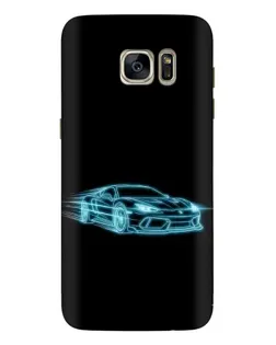 Чохол для Samsung Galaxy S7 Edge (G935) з картинкою «Неоновий контур Lamborghini»