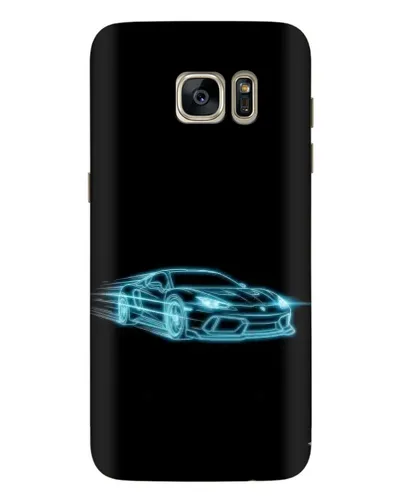 Чехол для Samsung Galaxy S7 Edge (G935) с картинкой «Неоновый контур Lamborghini»