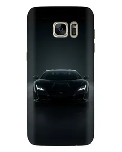 Чохол для Samsung Galaxy S7 Edge (G935) з картинкою «Чорний Lamborghini Aventador»