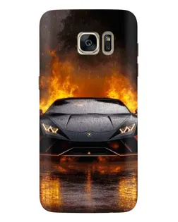 Чохол для Samsung Galaxy S7 Edge (G935) з картинкою «Lamborghini у вогні»