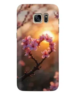 Чехол для Samsung Galaxy S7 Edge (G935) с картинкой «Розовый цвет сердце на фоне заката» Чехол для Samsung Galaxy S7 Edge (G935) с картинкой «Розовый цвет сердце на фоне заката»