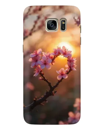Чехол для Samsung Galaxy S7 Edge (G935) с картинкой «Розовый цвет сердце на фоне заката» Чехол для Samsung Galaxy S7 Edge (G935) с картинкой «Розовый цвет сердце на фоне заката»
