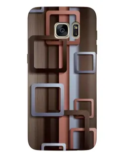 Чехол для Samsung Galaxy S7 Edge (G935) с картинкой «Коричневые объемные квадраты» Чехол для Samsung Galaxy S7 Edge (G935) с картинкой «Коричневые объемные квадраты»