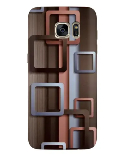 Чехол для Samsung Galaxy S7 Edge (G935) с картинкой «Коричневые объемные квадраты» Чехол для Samsung Galaxy S7 Edge (G935) с картинкой «Коричневые объемные квадраты»
