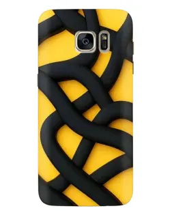 Чехол для Samsung Galaxy S7 Edge (G935) с картинкой «Черное желтое переплетение» Чехол для Samsung Galaxy S7 Edge (G935) с картинкой «Черное желтое переплетение»