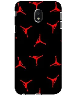 Чехол для Samsung Galaxy J3 2017 (J330FN EU) с картинкой «Jordan Red Pattern»