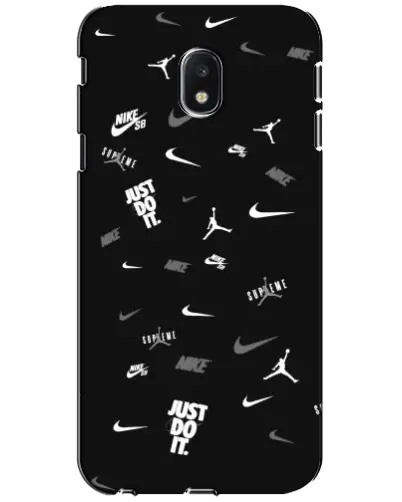 Чехол для Samsung Galaxy J3 2017 (J330FN EU) с картинкой «Nike Black Pattern»