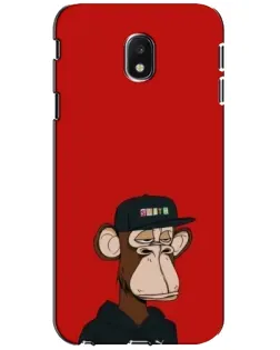 Чехол для Samsung Galaxy J3 2017 (J330FN EU) с картинкой «Bored Ape — красный фон»