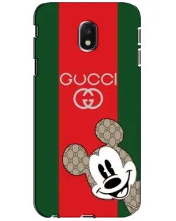Чехол для Samsung Galaxy J3 2017 (J330FN EU) с картинкой «Gucci — полосы и Микки»