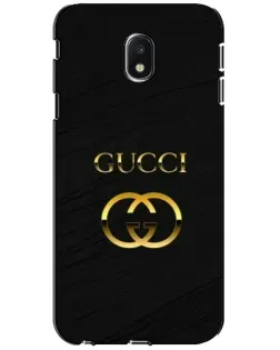 Чехол для Samsung Galaxy J3 2017 (J330FN EU) с картинкой «Золотой логотип Gucci»