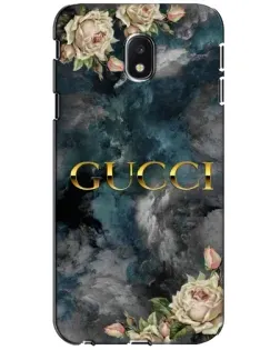 Чехол для Samsung Galaxy J3 2017 (J330FN EU) с картинкой «Абстрактные цветы Gucci»