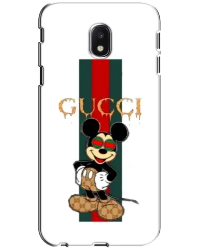 Чехол для Samsung Galaxy J3 2017 (J330FN EU) с картинкой «Микки Маус Gucci — полосы»