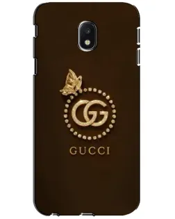 Чехол для Samsung Galaxy J3 2017 (J330FN EU) с картинкой «Gucci — золотая бабочка»