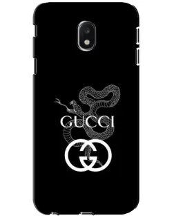 Чехол для Samsung Galaxy J3 2017 (J330FN EU) с картинкой «Gucci — серебряная змея»