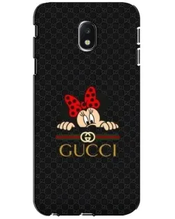 Чехол для Samsung Galaxy J3 2017 (J330FN EU) с картинкой «Минни Маус Gucci — черный»
